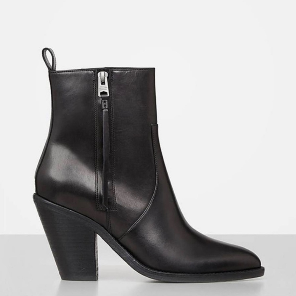 All Saints Lorna Black Leather Boots, 38